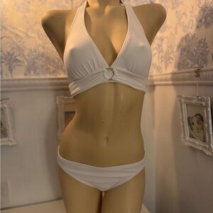 White Halter Bikini Set Michael Kors